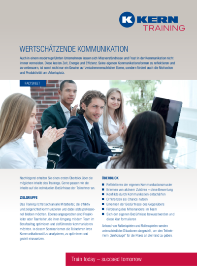 PDF Download Factsheet Wertschätzende Kommunikation