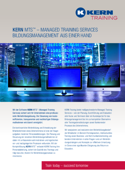 PDF Download Infoblatt Managed Training Services