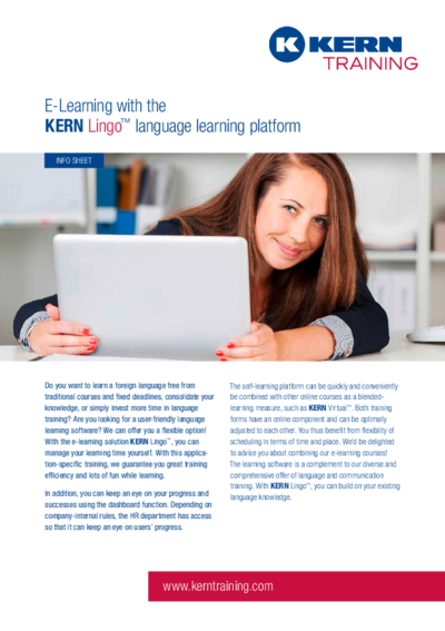 PDF Download Infosheet E-Learning with the KERN Lingo