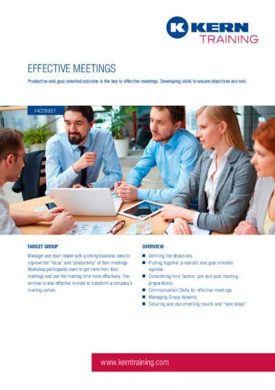 PDF Download Factsheet Effective meetings