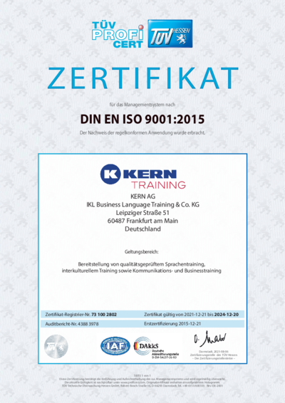 PDF Download Zertifikat DIN EN ISO 9001:2015