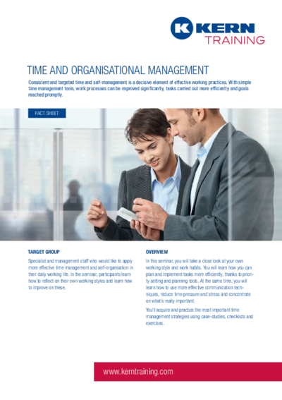 PDF Download Factsheet Time and organisational management