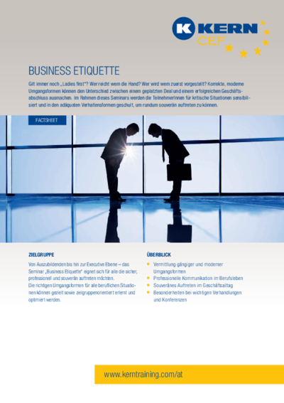 Business Etiquette Factsheet Download