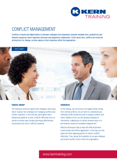 PDF Download Factsheet Conflict Management