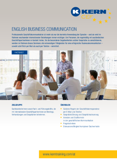English Business Communication Factsheet Download