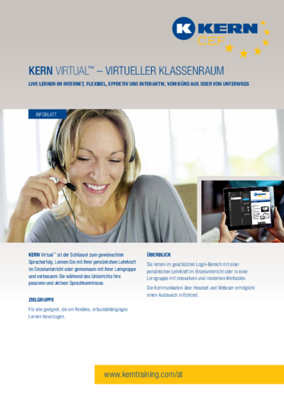 KERN Virtual Infoblatt Download