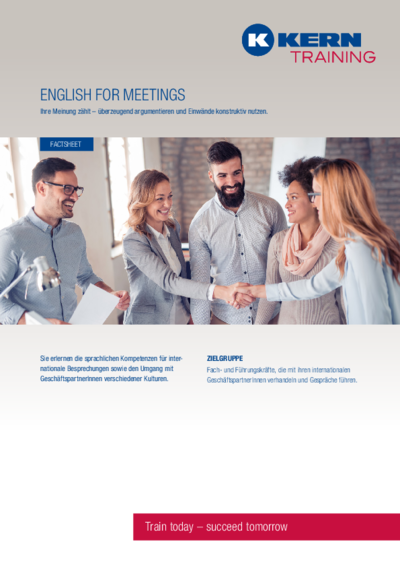 PDF Download Factsheet English for Meetings