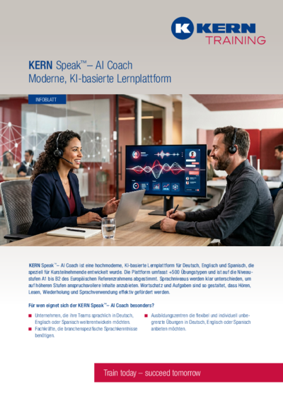 PDF Download Infoblatt KERN Speak™– AI Coach