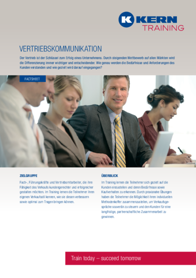 PDF Download Factsheet Vertriebskommunikation