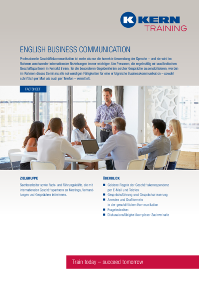 PDF Download Factsheet Business Communication