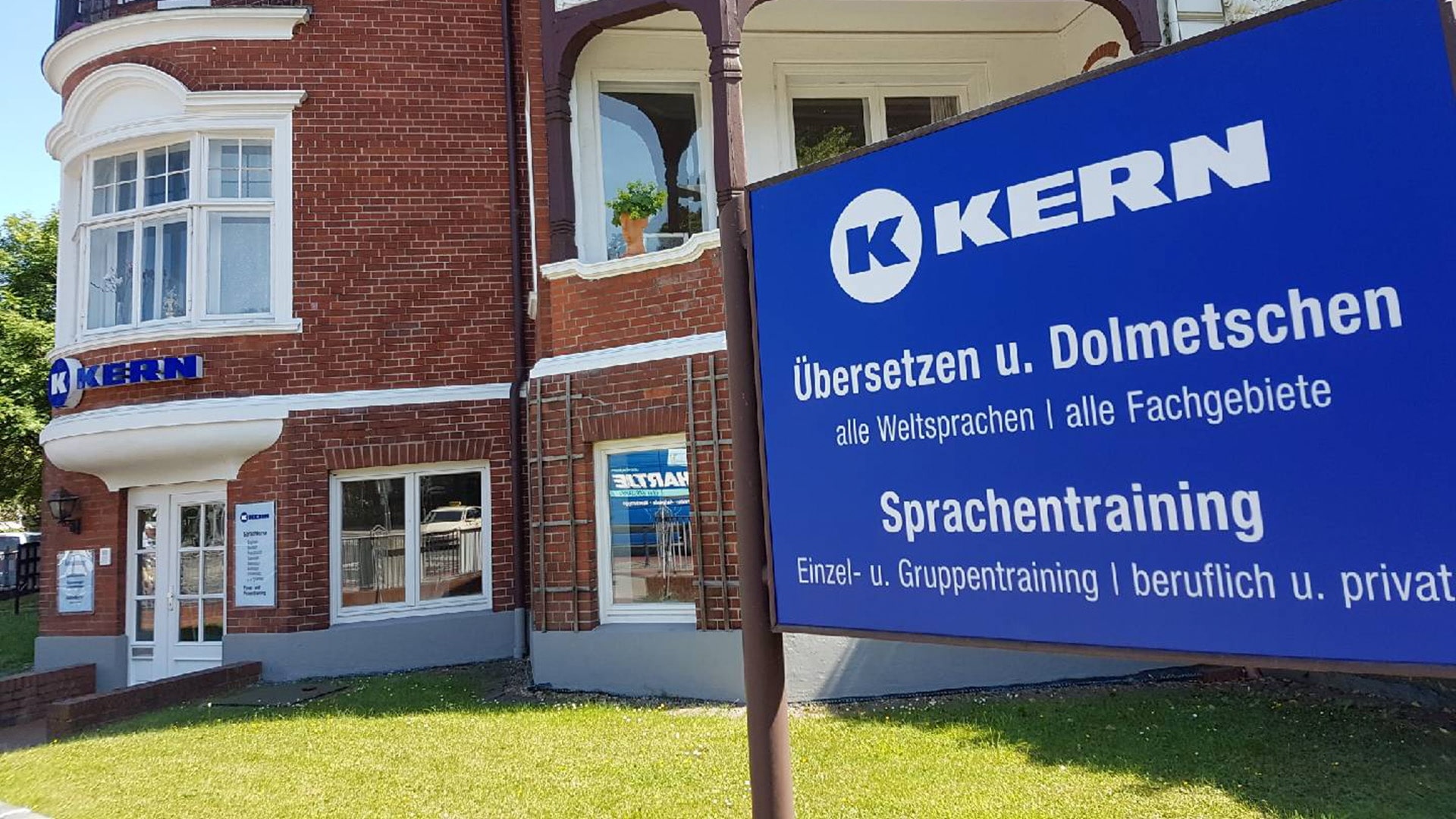 Vue extérieure de l'école de langues KERN Brême
