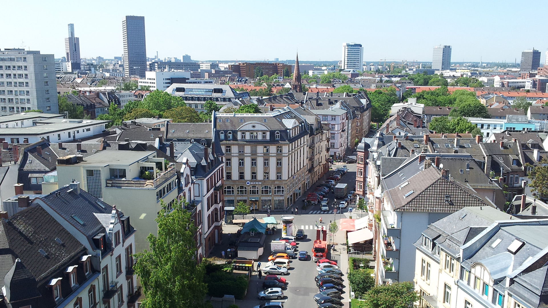 Vue extérieure de l'école de langues KERN Francfort-sur-le-Main