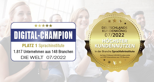 Die Siegel zu den Auszeichnungen zum Branchgewinner: Digital-Champions und Deutschlands Kundenkönig mit dem höchsten Kundennutzen